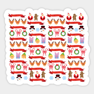 Cute Christmas Pattern Sticker